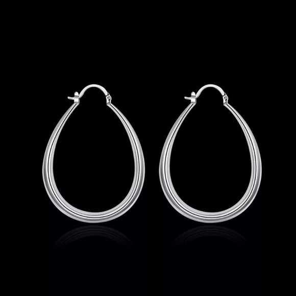🤍new. silver hoop earrings - Picture 8 of 10